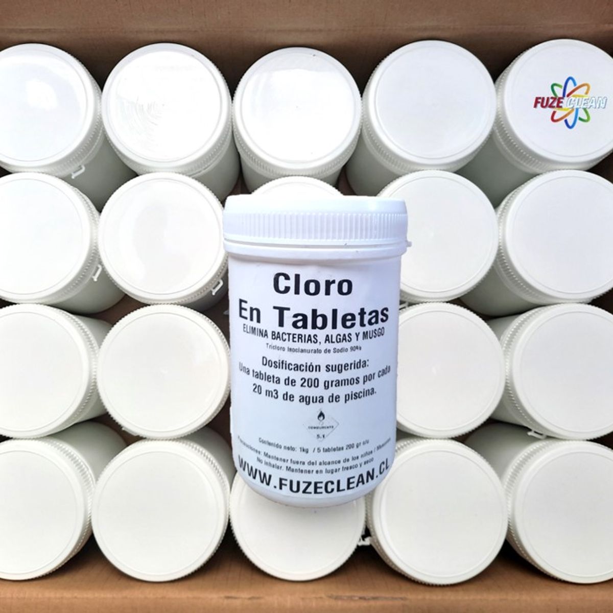 FUZE CLEAN - Cloro Tableta para Piscina Pack 20 kg