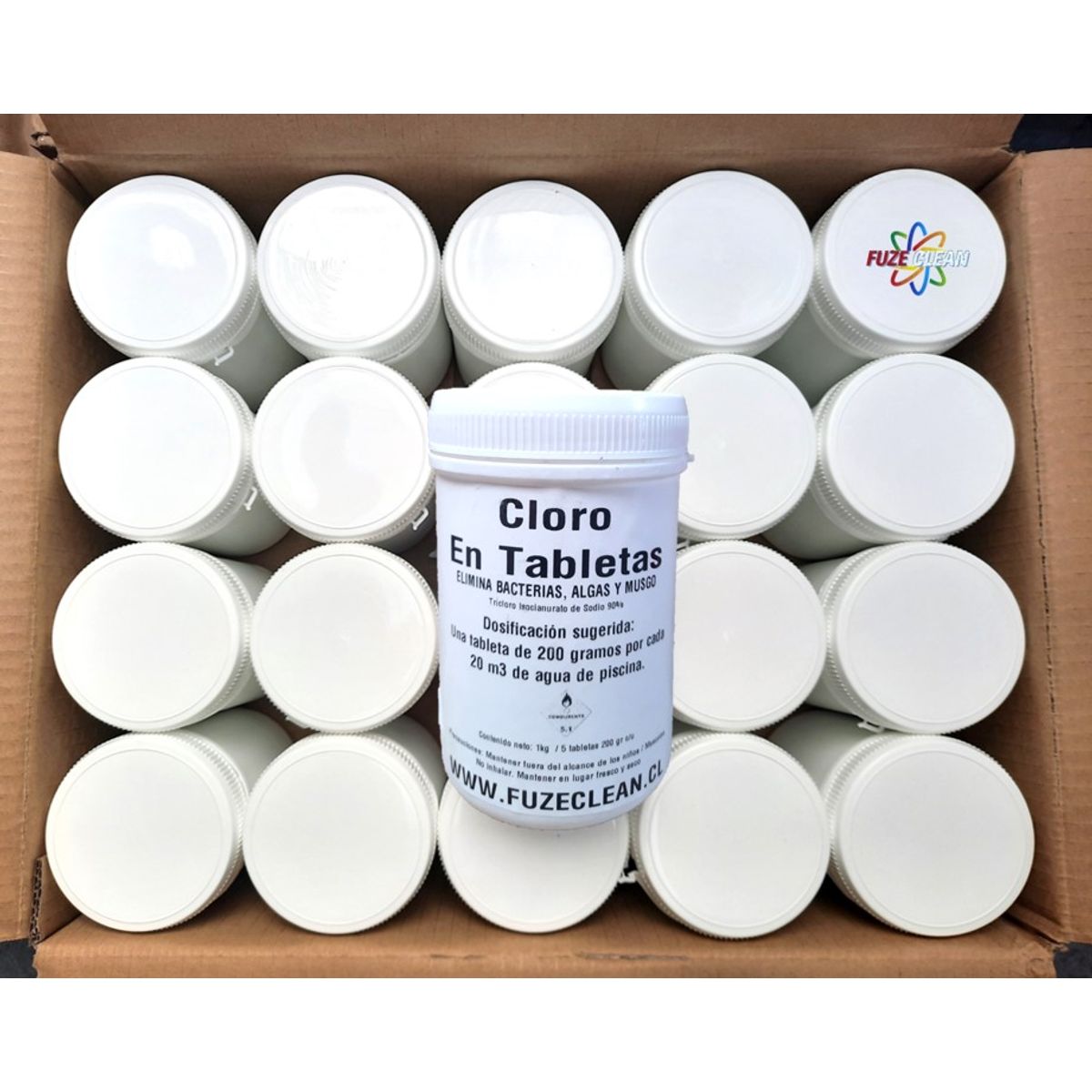 FUZE CLEAN - Cloro Tableta para Piscina Pack 20 kg