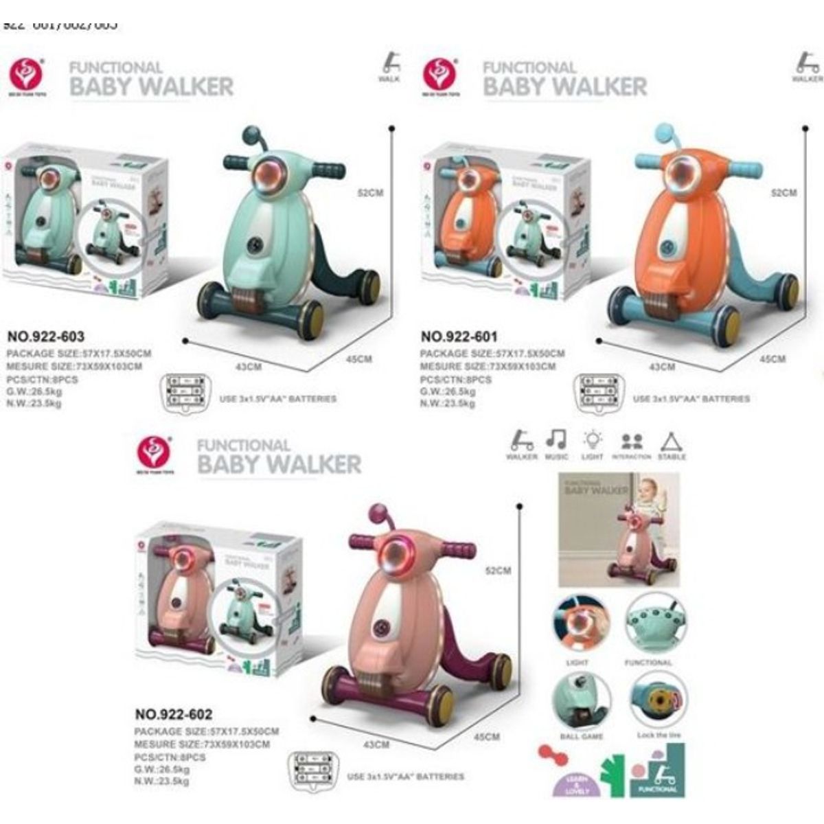 GENERICO - Andador Caminador Para Bebe Musical Caminador Juguetes Interactivos verde