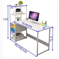 GENERICO - Escritorio Para Computador - Con Estante y Librero