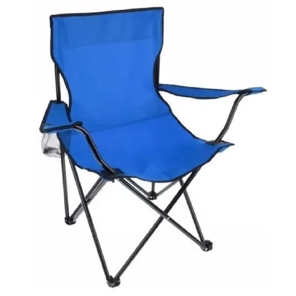 ANGELES DEL HOGAR - Silla Plegable De Playa Camping Picnic Con Porta Vaso Azul