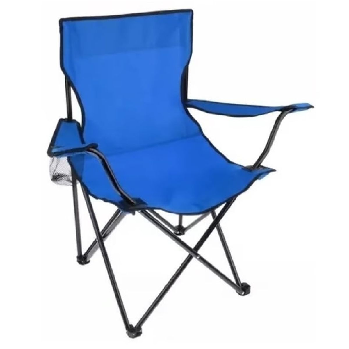 ANGELES DEL HOGAR - Silla Plegable De Playa Camping Picnic Con Porta Vaso Azul