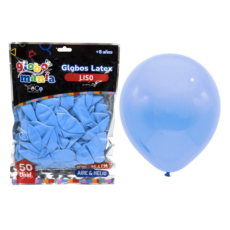 GENERICO - GLOBO 10 CELESTE X50UNI