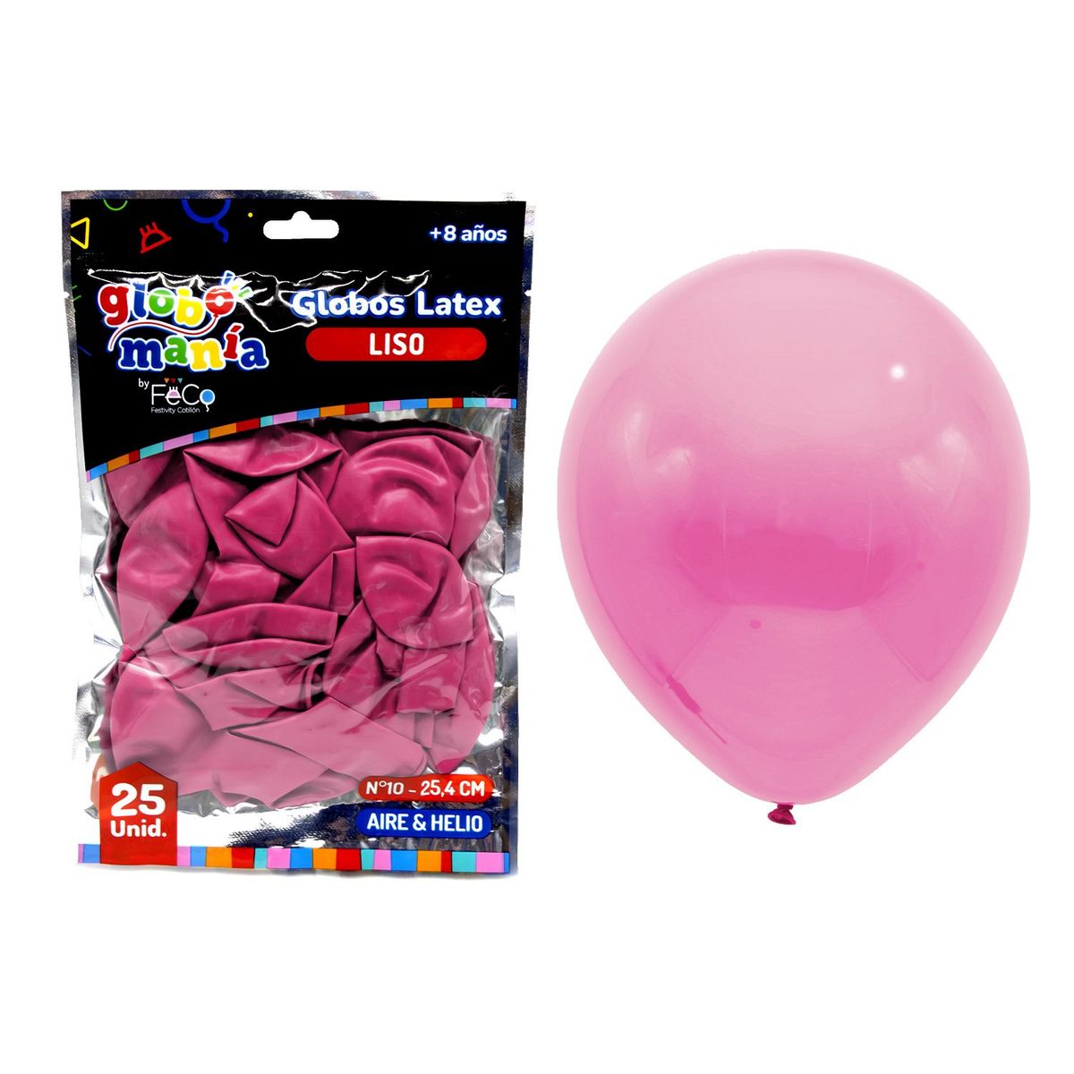 GENERICO - GLOBO 10 FUCSIA X25UNI
