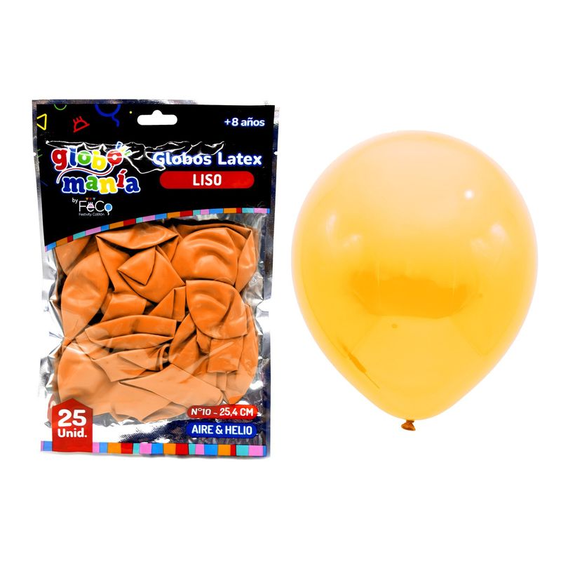 GENERICO - GLOBO 10 NARANJO X25UNI