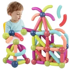 GENERICO - Juego De Bloques Barras Magnéticas Didácticas 26 Piezas