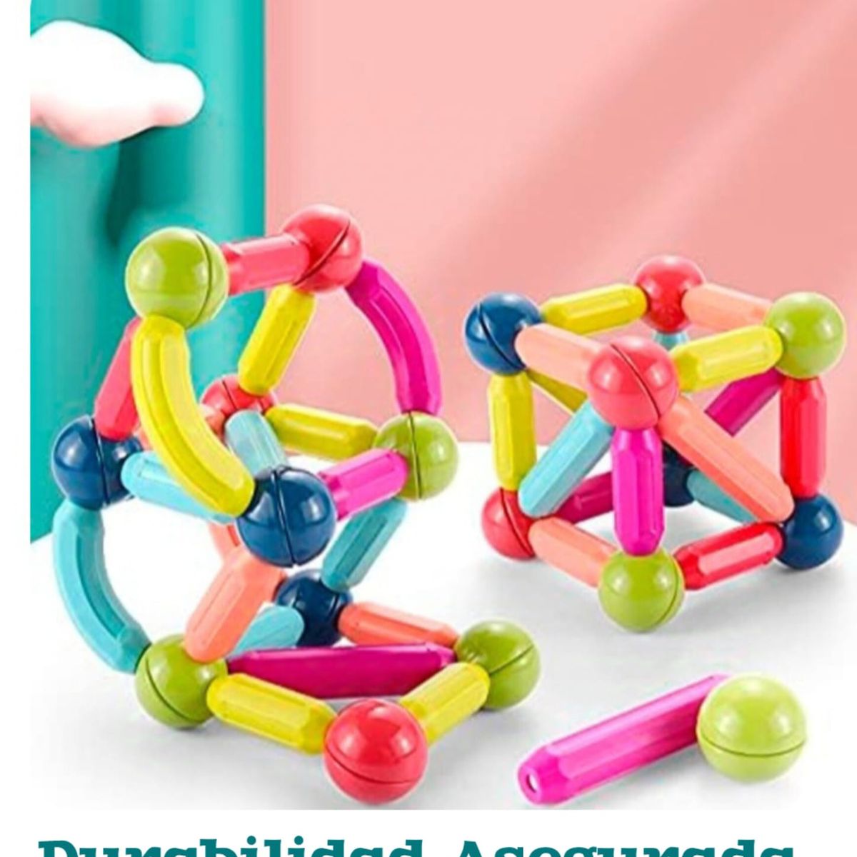 GENERICO - Juego De Bloques Barras Magnéticas Didácticas 26 Piezas