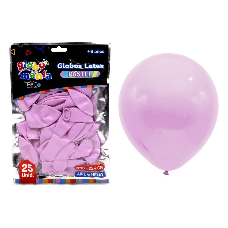 GENERICO - GLOBO 10 PASTEL FUCSIA X25UNI
