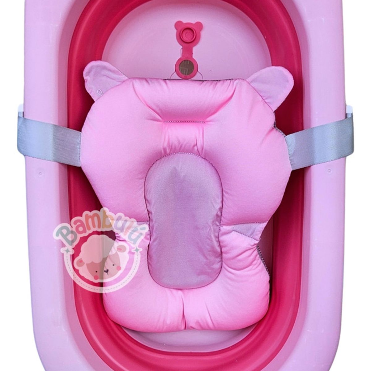 GENERICO - Bañera Plegable Con Termómetro + Accesorios Bebe