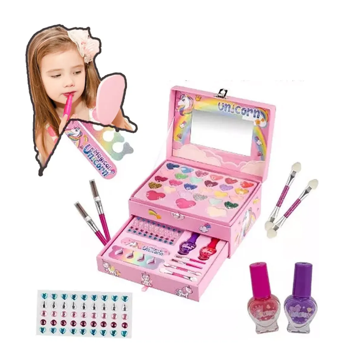 GENERICO - Juego De Juguetes De Maquillaje Cosmético Para Niños