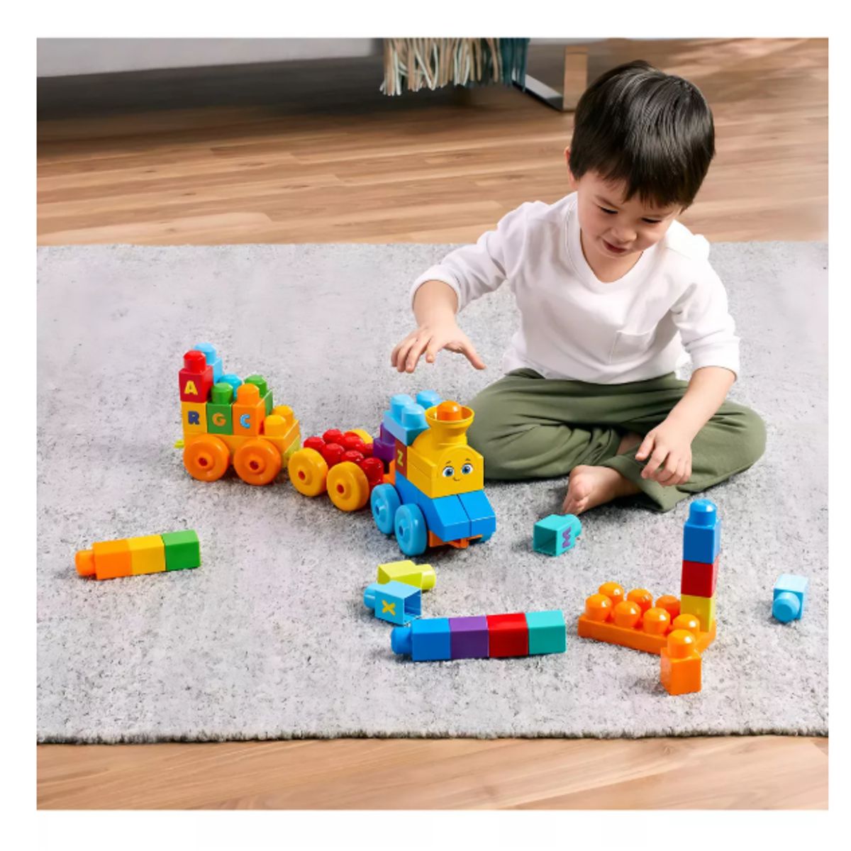 GENERICO - Tren Armable De Juguete Con Bloques Abc Didáctico 50 Piezas