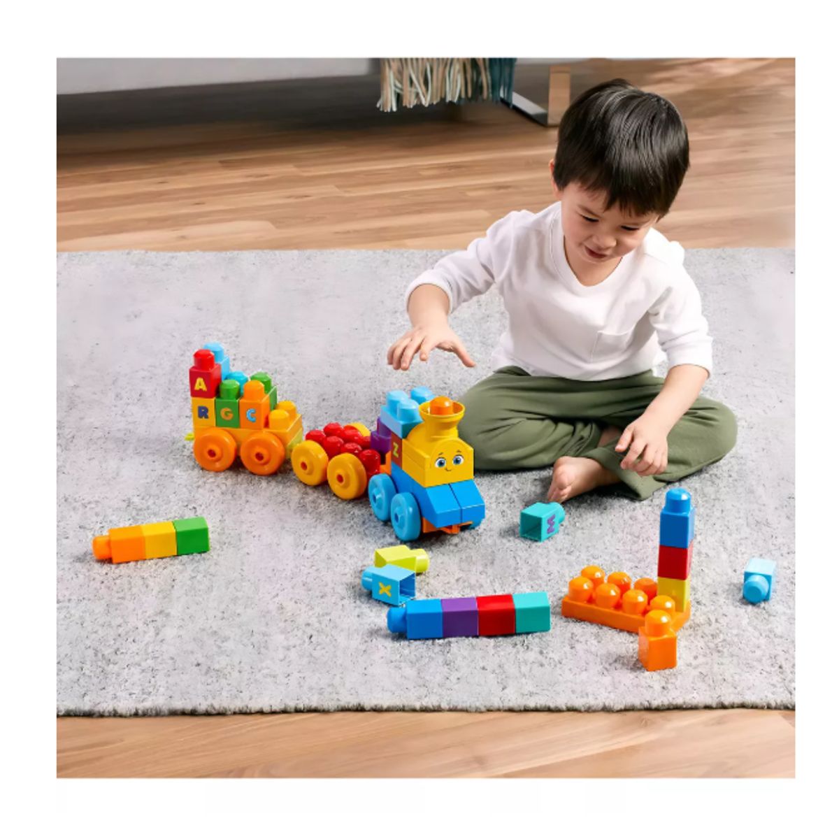 GENERICO - Tren Armable De Juguete Con Bloques Abc Didáctico 50 Piezas