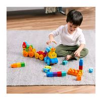 Tren Armable De Juguete Con Bloques Abc Didáctico 50 Piezas