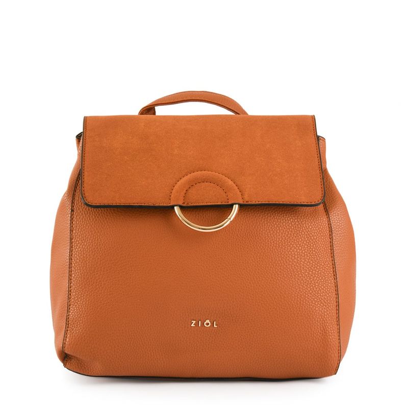ZIOL - Mochila con tapa mediana sophie camel