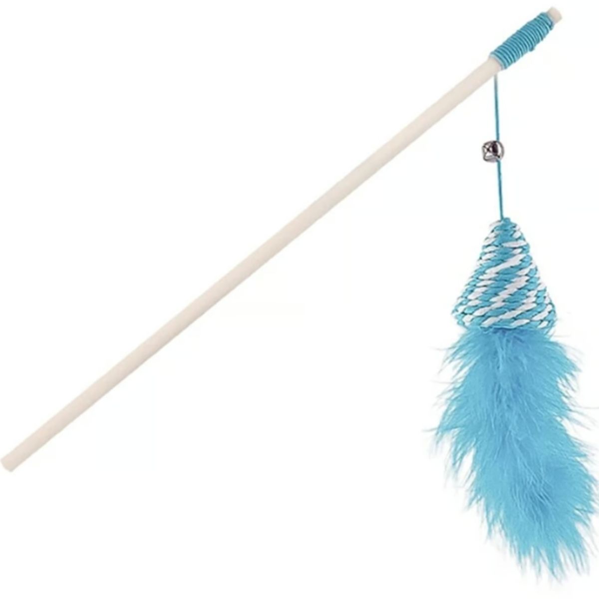GENERICO - Varita Interactiva De Madera Para Gato Azul Juguete