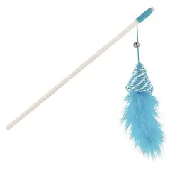 GENERICO - Varita Interactiva De Madera Para Gato Azul Juguete