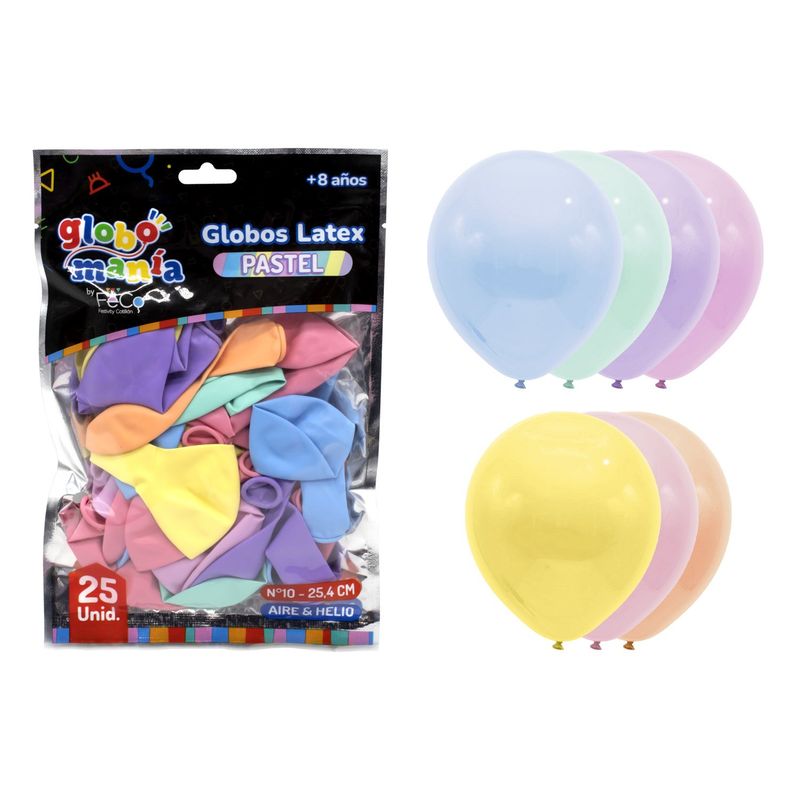 GENERICO - GLOBO 10 PASTEL SURTIDO X25UNI
