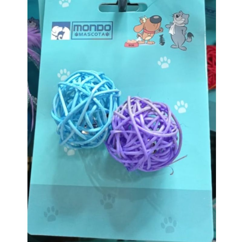 GENERICO - Pelota De Mimbre Para Gatos Mascotas 2 Unidades