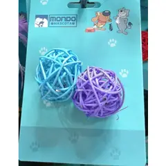 GENERICO - Pelota De Mimbre Para Gatos Mascotas 2 Unidades