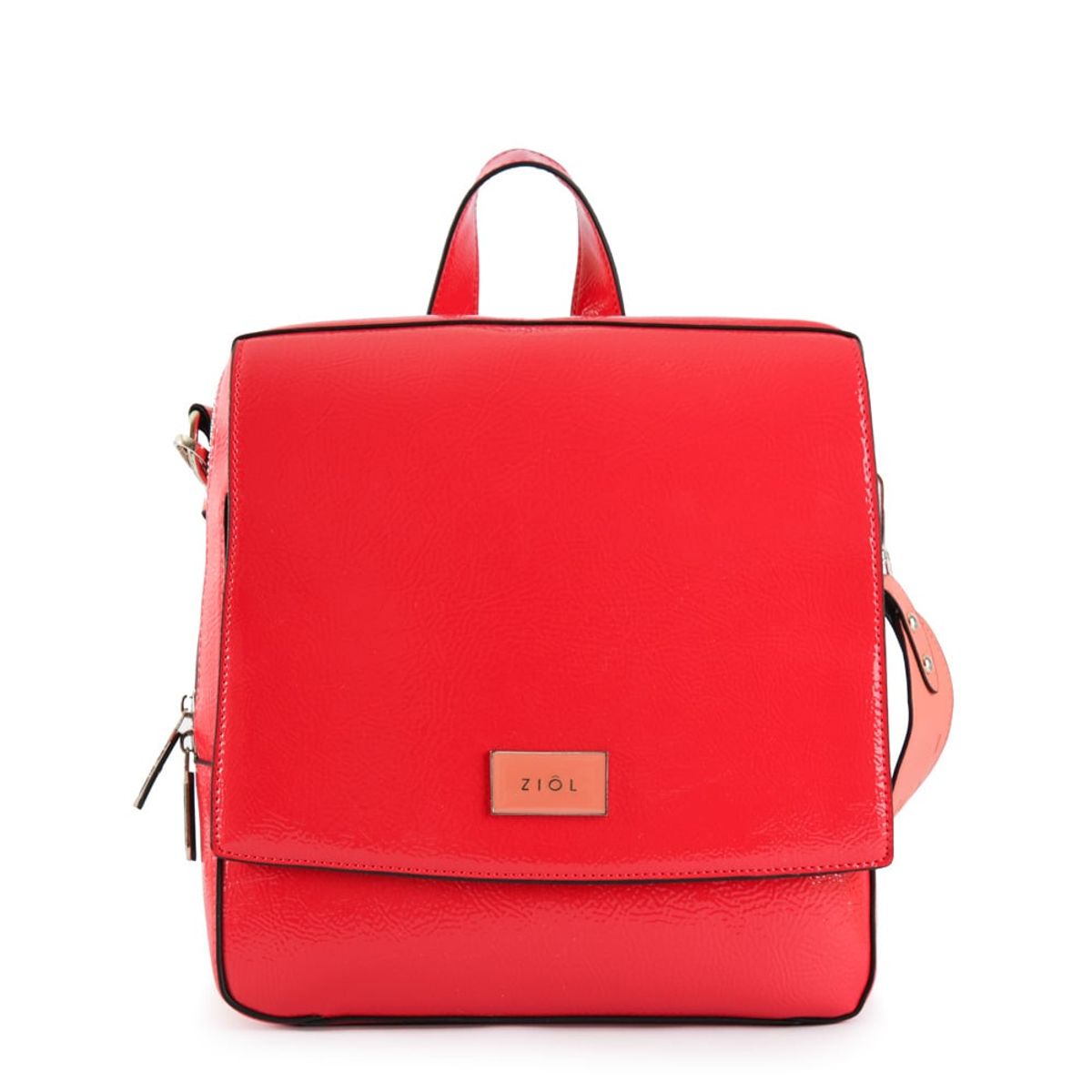 ZIOL - Mochila con tapa manchester mediana fucsia