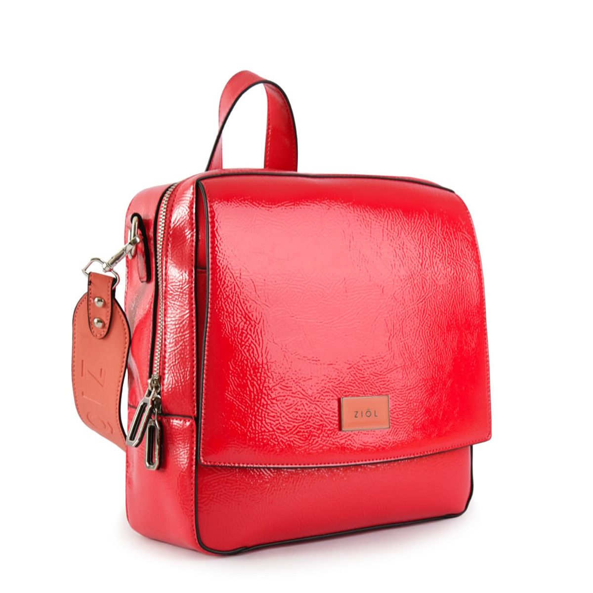 ZIOL - Mochila con tapa manchester mediana fucsia