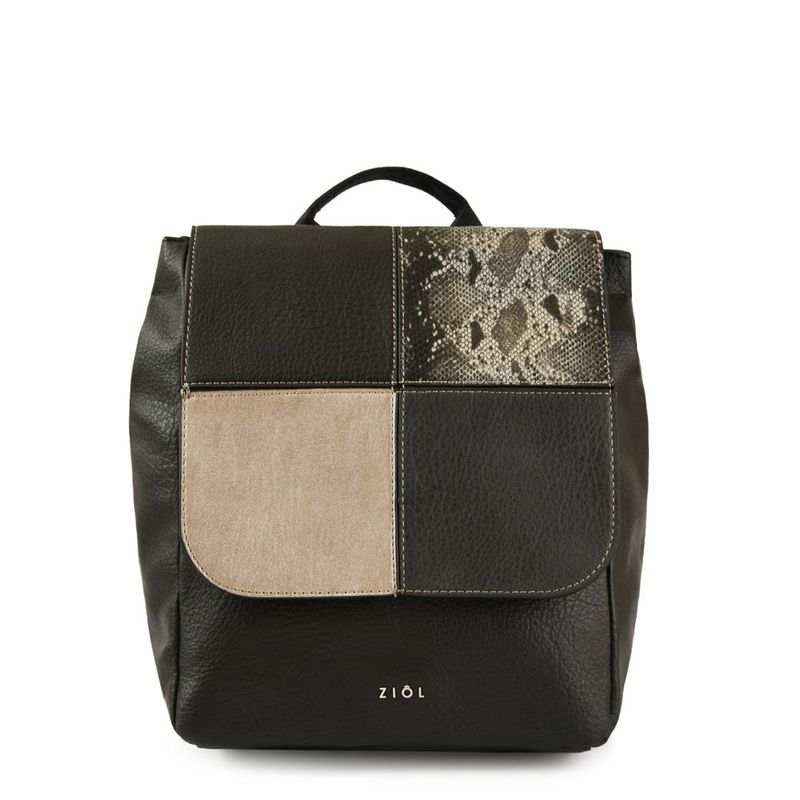ZIOL - Mochila con tapa mediana elinna negro