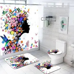 ANGELES DEL HOGAR - Juego de Baño 4 piezas Modelo Ada Multicolor