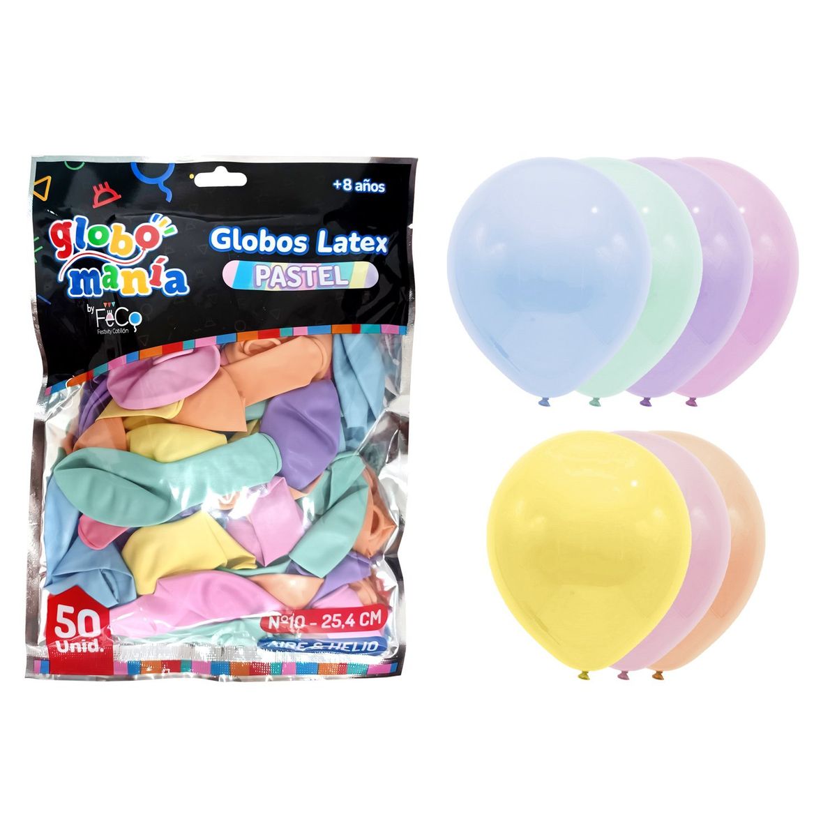 GENERICO - GLOBO 10 PASTEL SURTIDO X50UNI