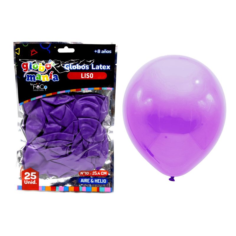 GENERICO - GLOBO 10 PURPURA X25UNI