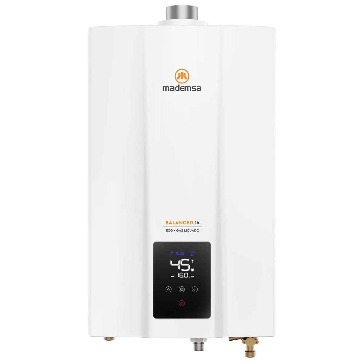 MADEMSA - Calefont Gas Licuado Mademsa 16 Litros Tiro Balanceado Cámara Estanca Balanced 16 Eco GL