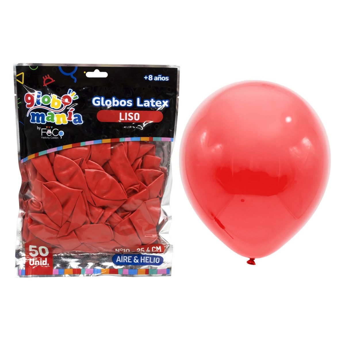 GENERICO - GLOBO 10 ROJO X50UNI