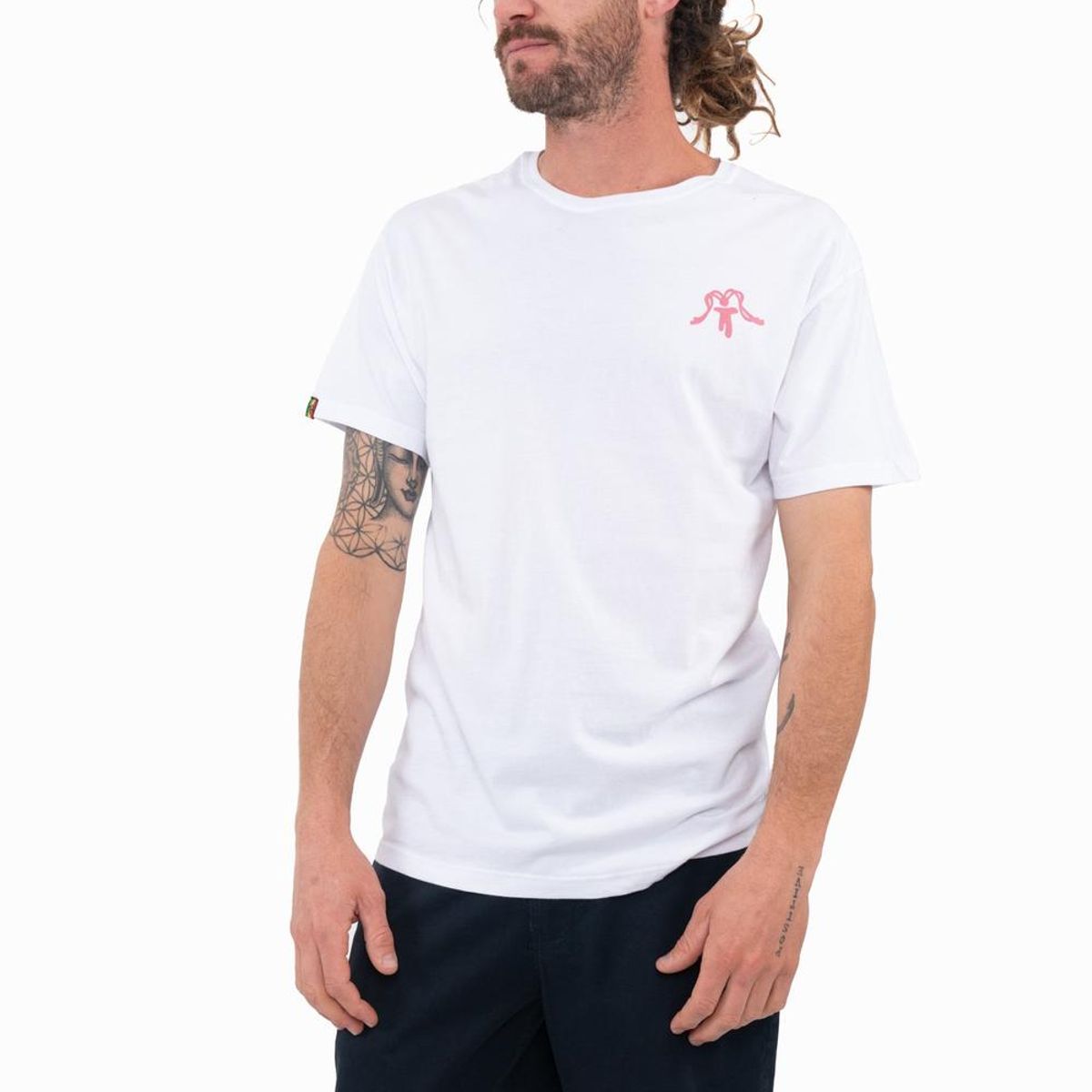 KAYA UNITE - Polera Hombre Orgánica Classy White Minilogo