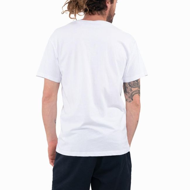 KAYA UNITE - Polera Hombre Orgánica Classy White Minilogo
