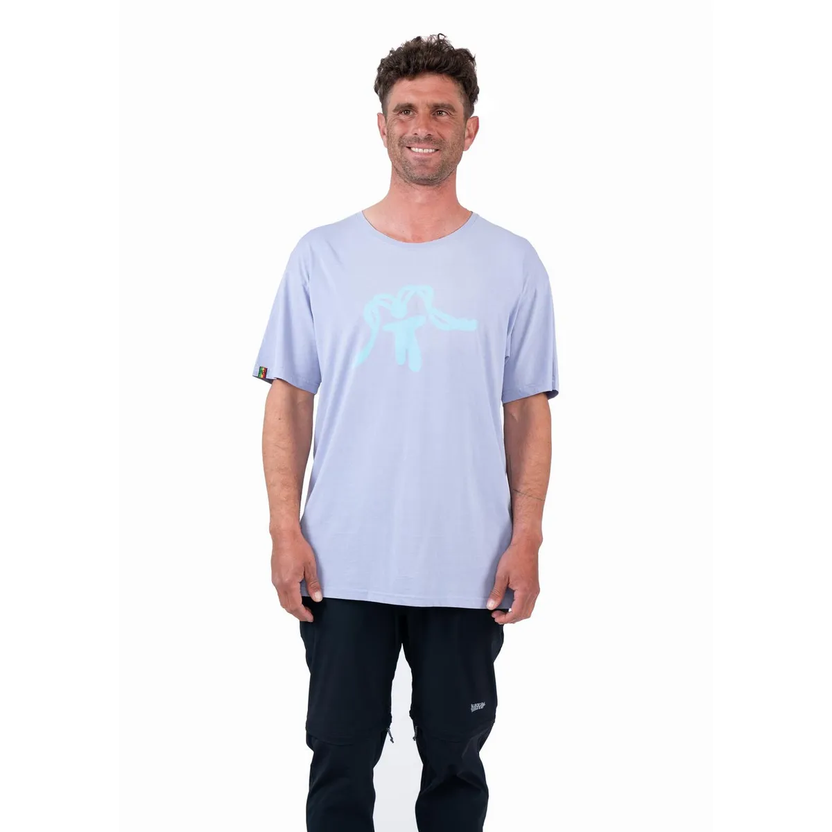 KAYA UNITE - Polera Hombre Orgánica Aqua Purple