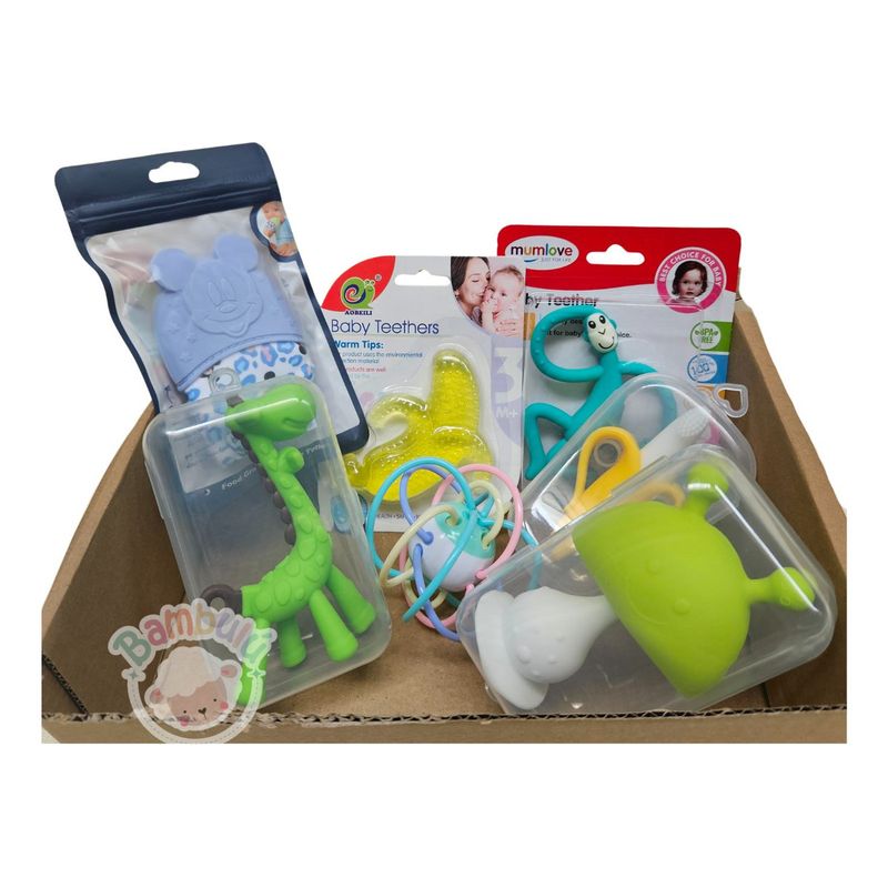 GENERICO - Kit De Mordedores Bebé Primera Etapa Baby Shower