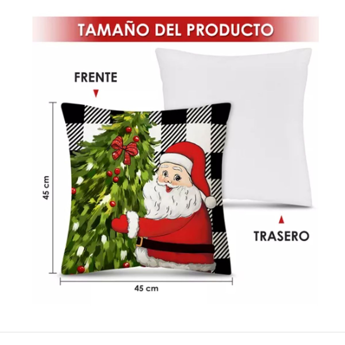 GENERICO - Set 4 Funda De Cojín Navideña Decoración