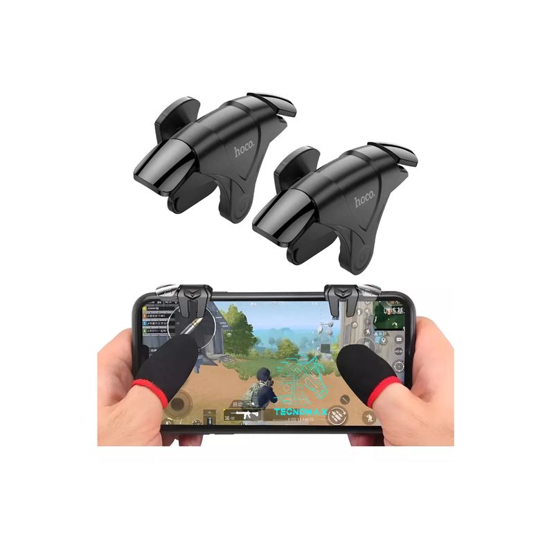 GENERICO - Gatillos Botones Celular Gamer + Dedales Gamer