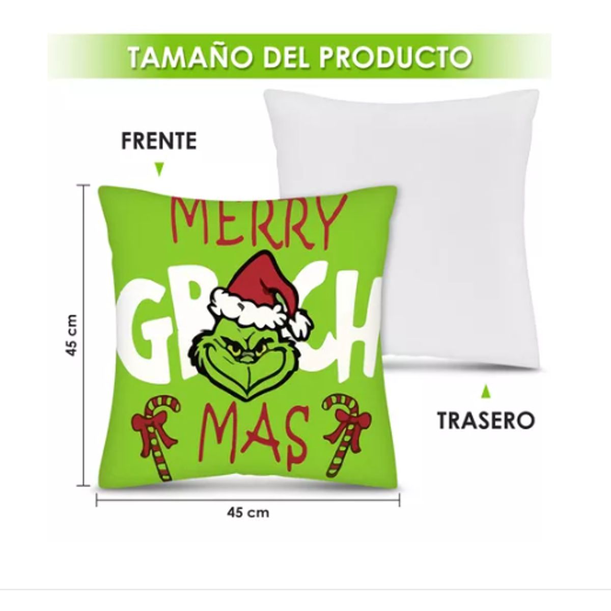 GENERICO - Set De 4 Fundas De Sofá Navideñas Grinch