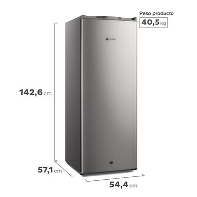 Imagen 2 del producto Congelador Freezer Vertical 168L Frío Directo con Puerta Reversible M265V Inox