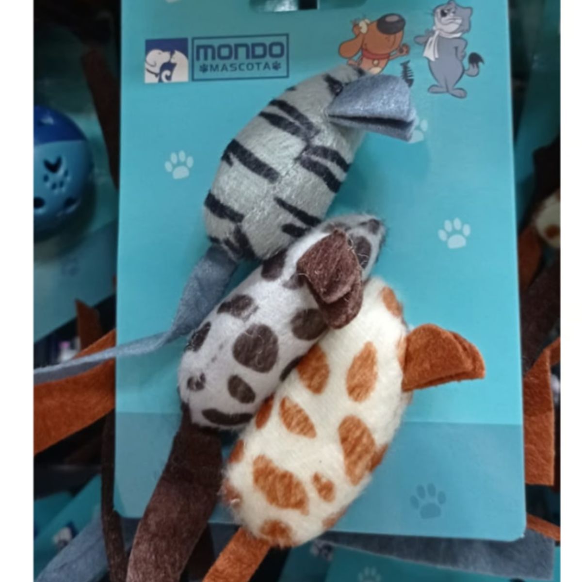 GENERICO - Set 3 Mini Ratones Juguete Para Gatos