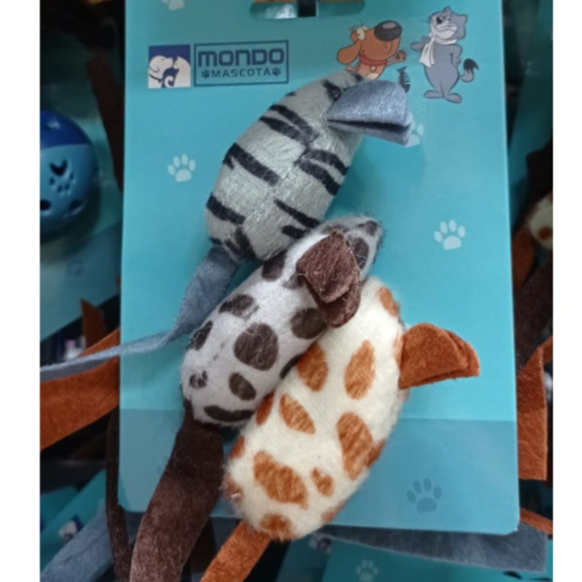 GENERICO - Set 3 Mini Ratones Juguete Para Gatos