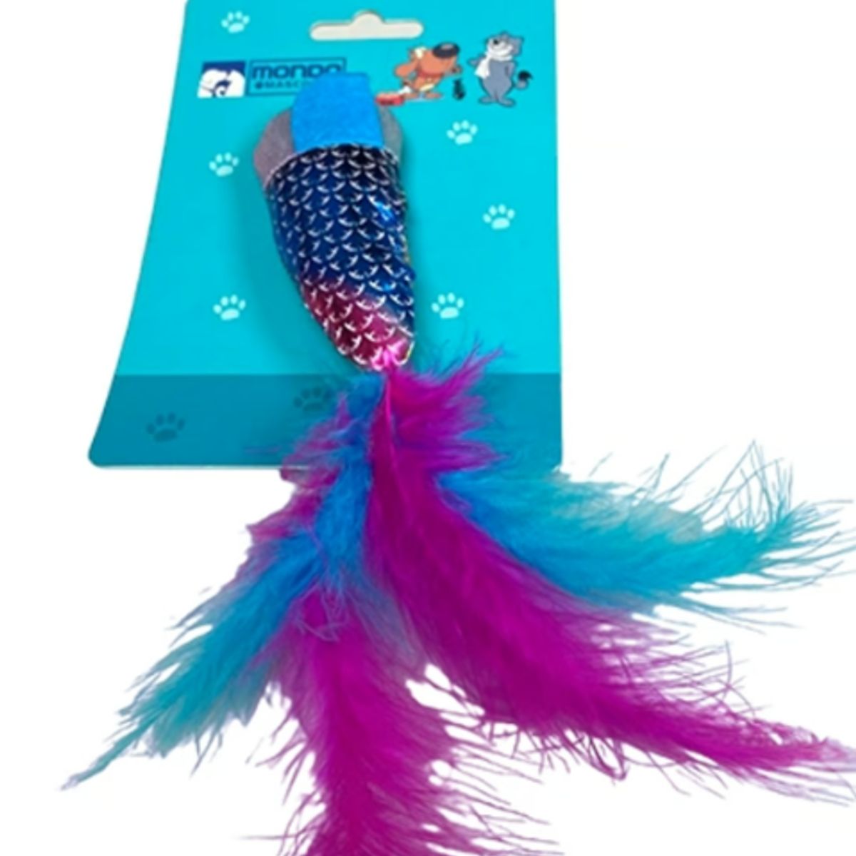 GENERICO - Juguete Para Gato Pez Con Pluma Mascotas