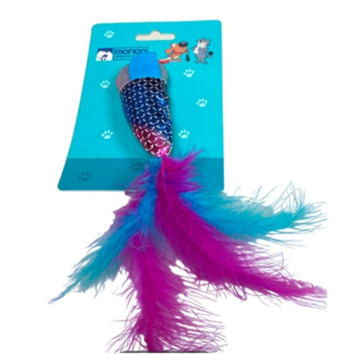 GENERICO - Juguete Para Gato Pez Con Pluma Mascotas