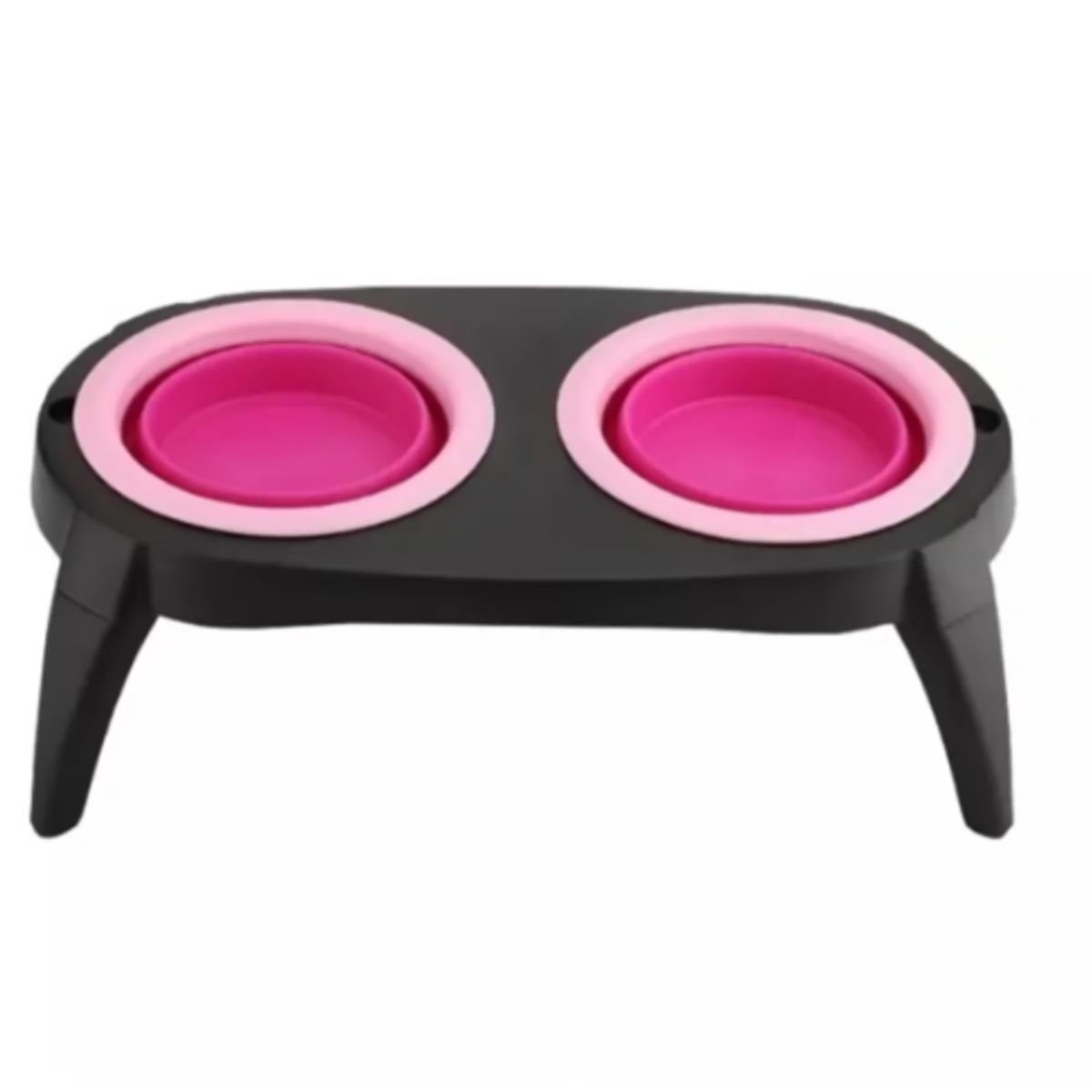 GENERICO - Comedero Alto Doble En Silicona Para Mascotas