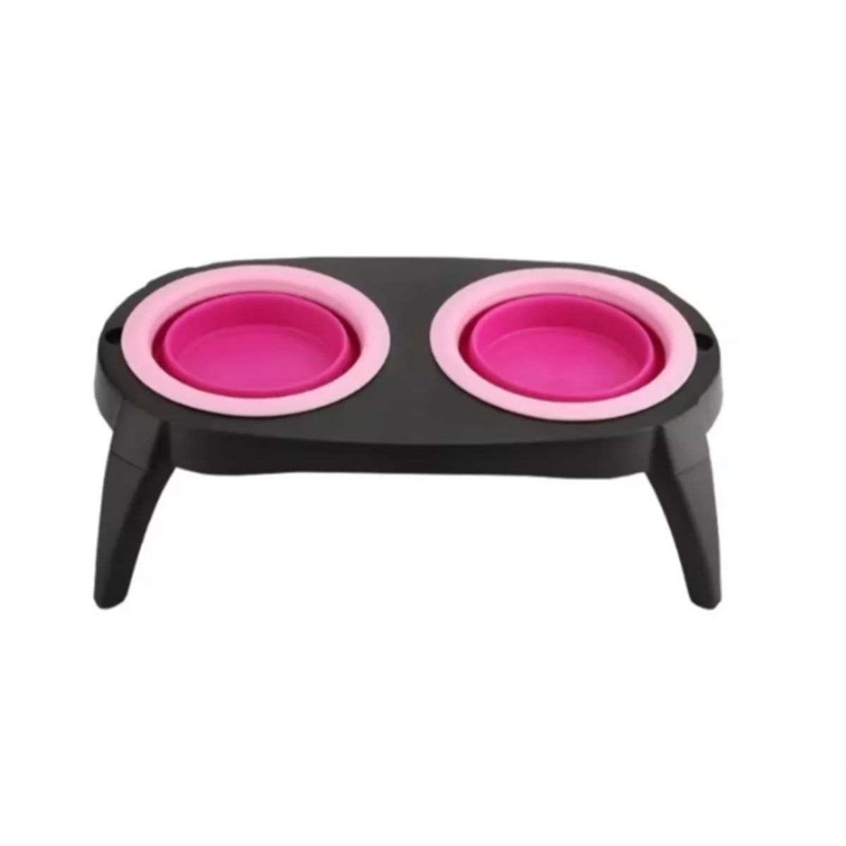 GENERICO - Comedero Alto Doble En Silicona Para Mascotas