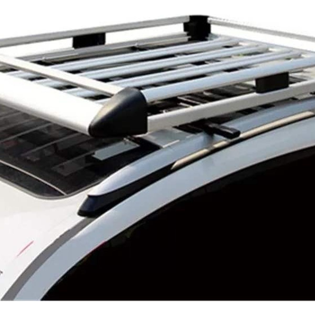 GENERICO - Parrilla De Techo Aluminio 13x09mt + Barras Porta Equipaje