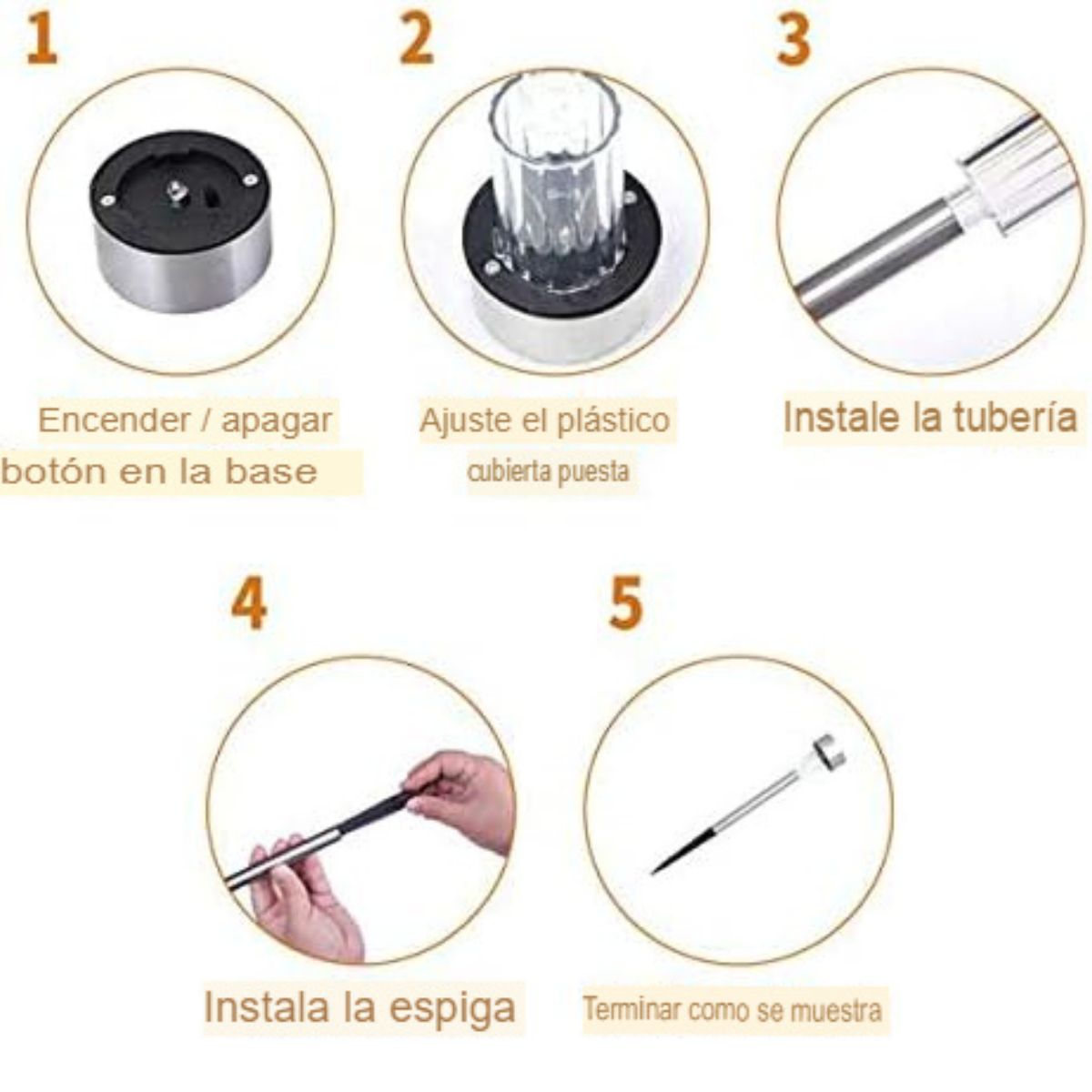 GENERICO - Estaca Solar de Jardín Multicolor