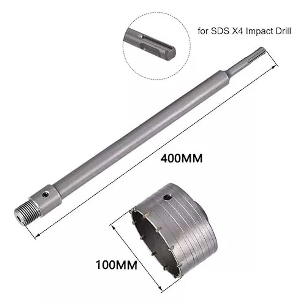 KUANGYE - Sierra Copa Diamantada 110mm Concreto Hormigon + Guias 400mm