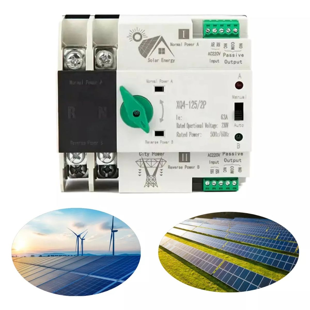 KUANGYE - Interruptor Ats Transferencia Automática 63a Monofásico