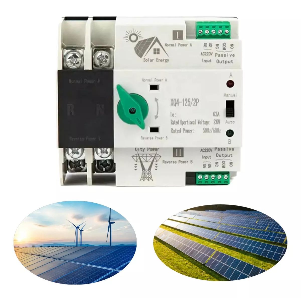 KUANGYE - Interruptor Ats Transferencia Automática 63a Monofásico